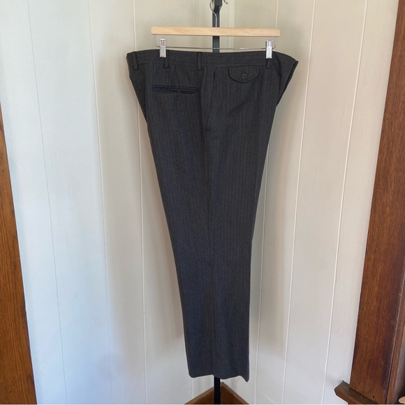 Vintage Chaps Ralph Lauren Gray Herringbone Wool 2pc Suit Mens Blazer 47R 40x29 - Picture 10 of 10